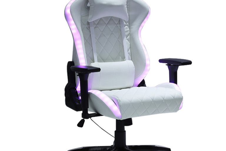 Racing computer gaming chair with rgb led lights (4)