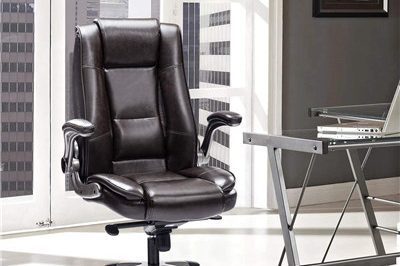 Swivel revolving office boss leather chair with castor wheels (1)