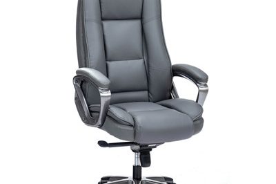 Swivel revolving office boss leather chair with castor wheels (6)